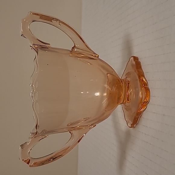 Vintage Pink Depression 2 Handled Glass - Picture 5 of 16
